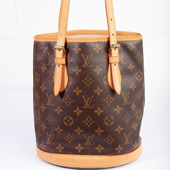 Authentic Louis Vuitton Monogram Petit Bucket 23 - Picture 2 of 12